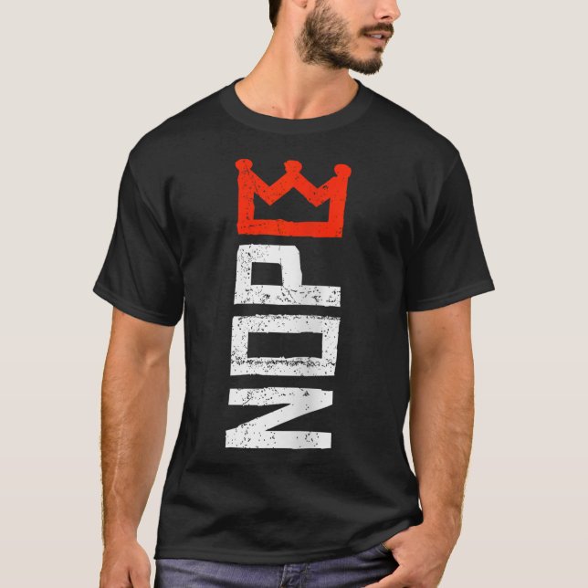 Damernas Inga Konungar Protest Tecken Vertikal Nop T Shirt (Framsida)