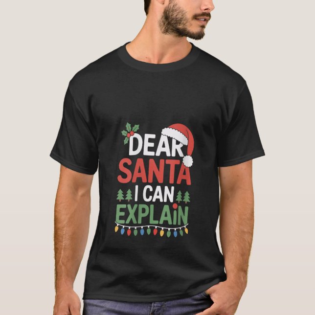 Damernas Kära Tomte Jag Kan Förklara Busig Snäll L T Shirt (Framsida)