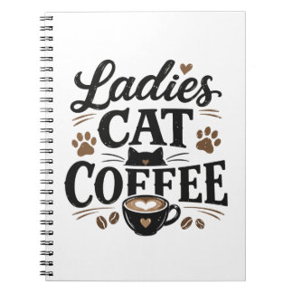 Damernas kattkaffedagbok – Söt kattälskare Journal Anteckningsbok