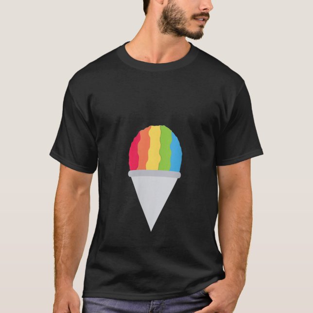 Damernas körsbärs röda sirap Smaksatt Snow Cone Mo T Shirt (Framsida)