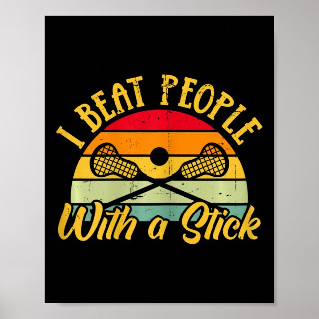 Damernas Lacrosse jag slår människor med en pinne  Poster (Framsidan)