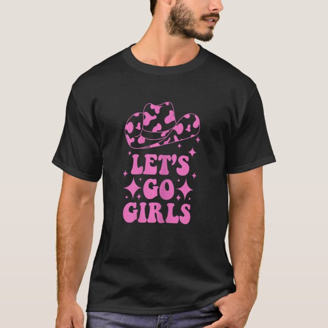 Damernas Let's Go Girls Sängvätstema Bröllopsfest  T Shirt (Framsida)