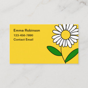 Damernas ljusa blomsterkontakt Affärskort Visitkort