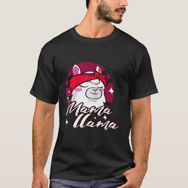 Damernas Mama Lama T Shirt (Framsida)