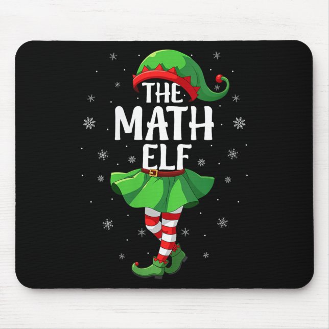 Damernas Math Elf Jul Tjejer Kvinnor Elf Squad Xm Musmatta (Framsidan)