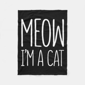 Damernas Meow En Katt Tröja Barn Halloween Katt Ko Fleecefilt