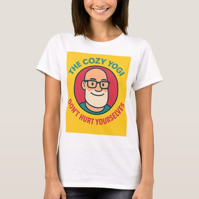 Damernas mysiga yogi-t-shirt t shirt (Framsida)