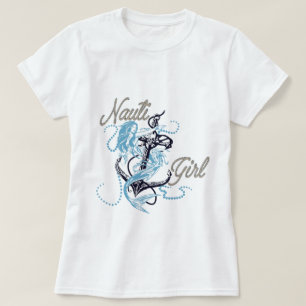 Damernas nautiska Nauti Girl Blå Mermaid T-shirt