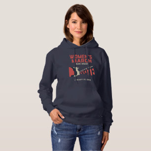 Damernas San Diego-Officiell mars Hoodie Tee Shirt