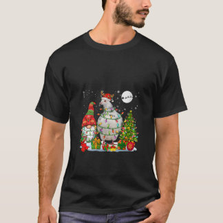 Damernas Santa Ren Pigeon Med Jul Tomte T Shirt