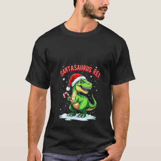 Damernas Santasaurus Rex Roliga Dinosaurier jul Sa T Shirt