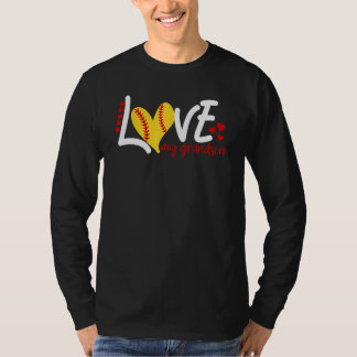 Damernas Softboll Älskar min sonson för män barn T Shirt