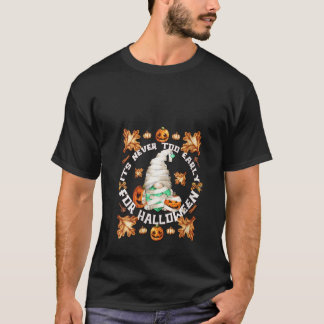 Damernas söta tomte för kvinnor Det är aldrig för T Shirt