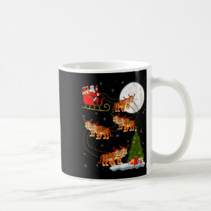 Damernas Tiger Santa Sleigh Flygande Roliga Magisk Kaffemugg