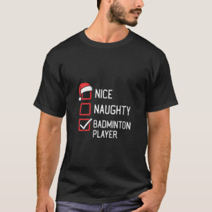 Damernas trevliga stygga badmintonspelare gruppmat t shirt
