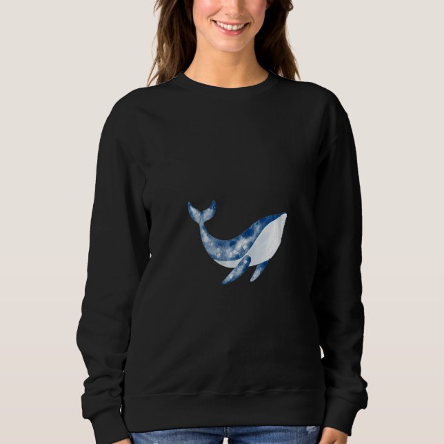 Damernas Valhaj Blå Val Pottval Havsdjur  med O T Shirt (Framsida)