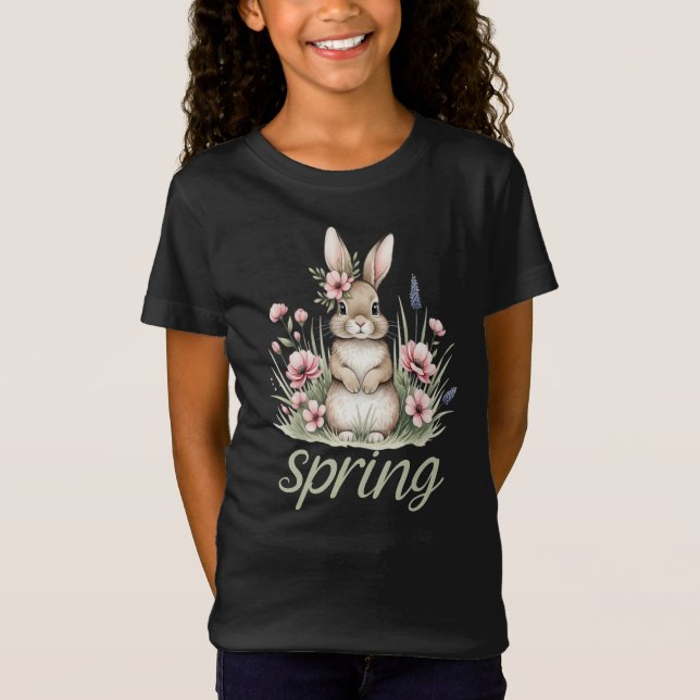 Damernas vårkanin t shirt (Framsida)