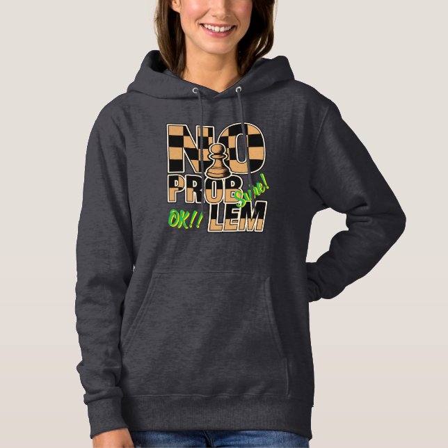 Damernas vuxenpullover med huva t shirt (Framsida)