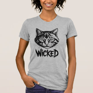 Damernas ”Wicked” Katt T-Shirt – Söt & Edgy Grafik