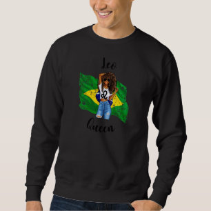 Damers Afro Brasiliansk Lejon Drottning Afrikansk Lång Ärmad Tröja