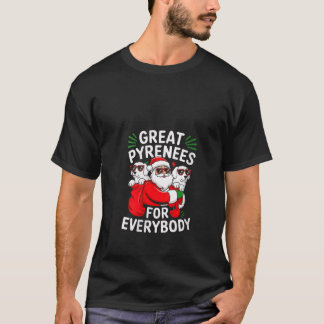 Damers Great Pyrenees Hund För Alla Roliga Tomte T Shirt