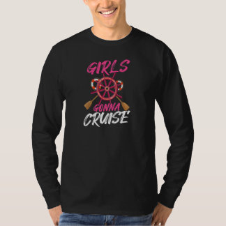 Damers kryssningsflickor resa semester kryssning r t shirt