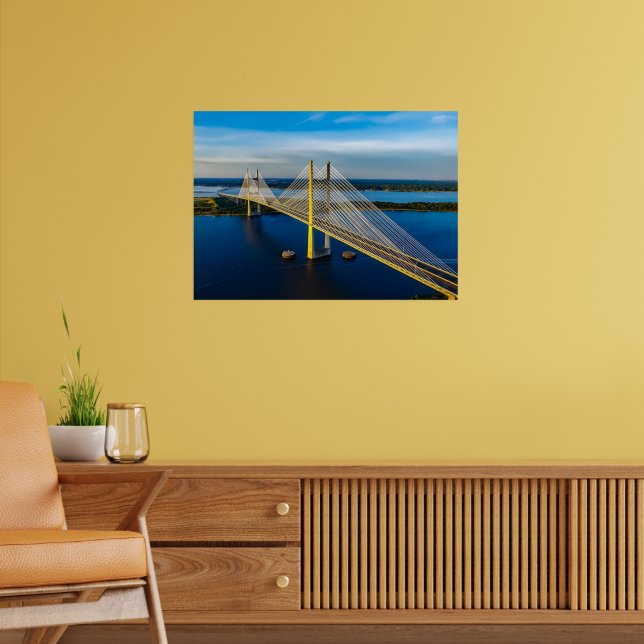 Dames Point Bridge, Jacksonville Poster (Vardagsrum 2)