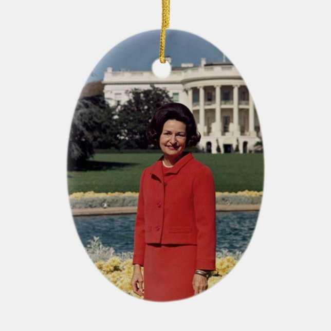 Damfågel Julgransprydnad Keramik (Framsidan)