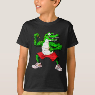 Damfitness Krokodil V-ringad T Shirt