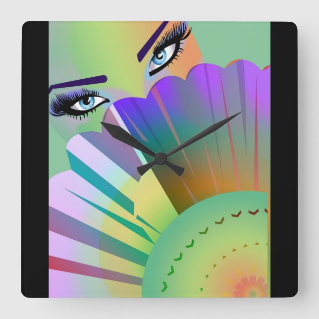 Damfläkten tar tid på fyrkantig klocka (Framsida)