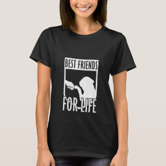 Damfranska Bulldog Bästa Vänner För Livet Franska T Shirt