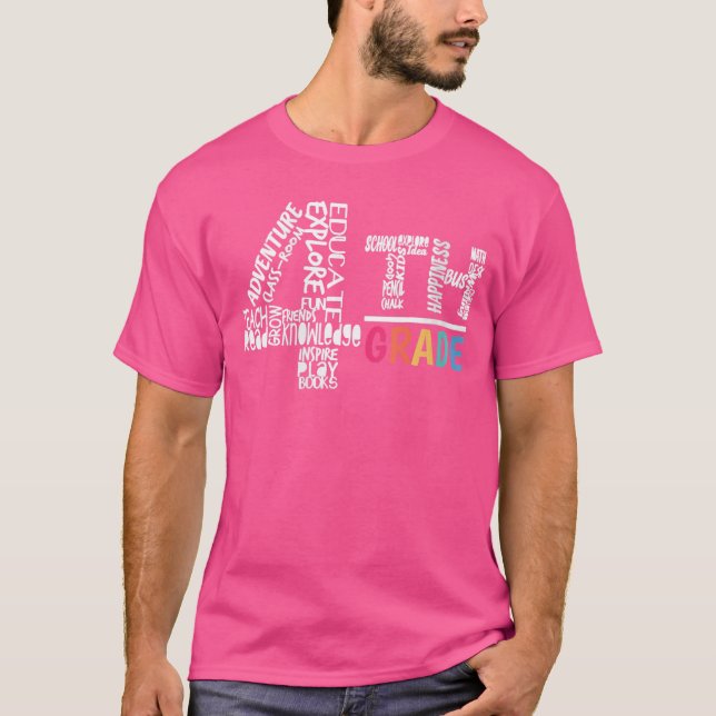 Damfunny fjärde klass t-shirt studenter av 4t (Framsida)