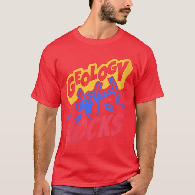 Damgeologi Stenar Djärvt Serieteckning Vetenskapli T Shirt (Framsida)