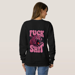 Damgrafisk sweatshirt Rosa leopardtryck tee