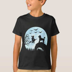 Damhalloween häxa pudel t shirt