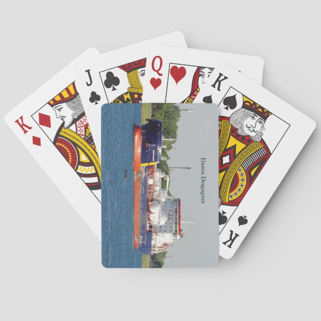 Damia Desgagnes spelar kort Casinokort (Baksidan)