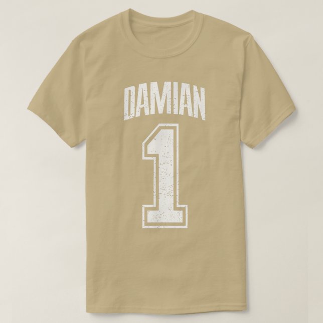 Damian Supporter Number 1 Greatest Fan  T Shirt (Design framsida)