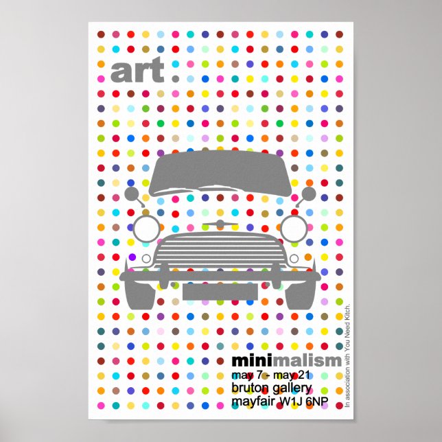 Damian's Classic Mini Cooper art Poster (Framsidan)