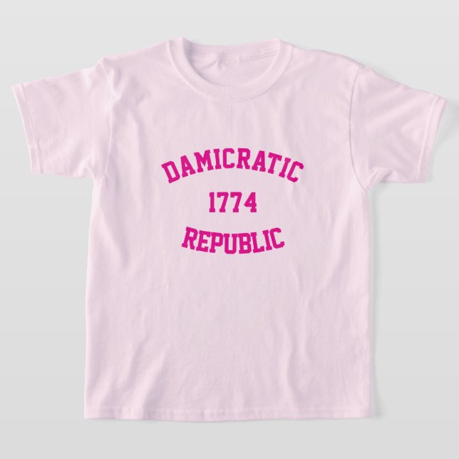 Damicratisk t-shirt för barn (Laydown)