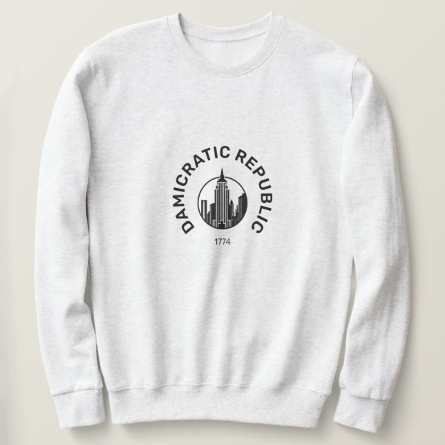Damicratisk tröja lång ärmad tröja (Design framsida)