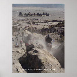 Damig väg till tempel Indonesien Resmål Poster