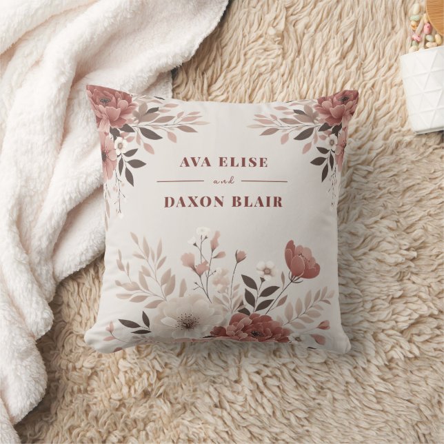 Damigult Blommig Budget Bröllop eller årsdag Kudde (Filt)