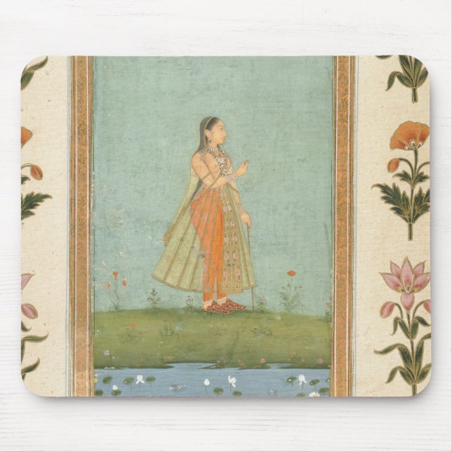 Daminnehav en blomma som står vid ett liljadamm, musmatta (Framsidan)