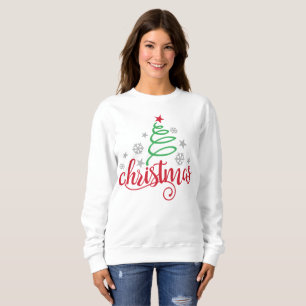 Damjulsskjorta Enkel Julgran T Shirt