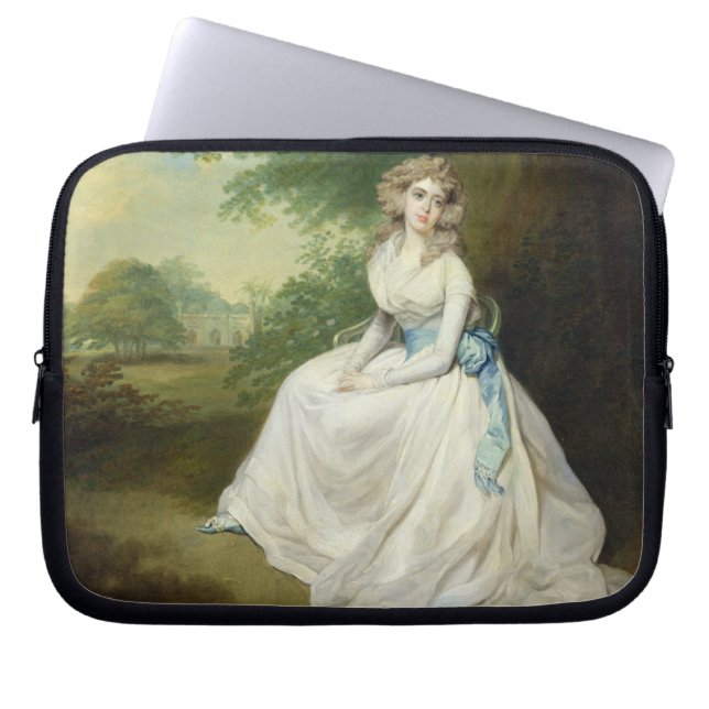 Damkammare, c.1789 (olja på kanfas) laptop sleeve (Framsidan)