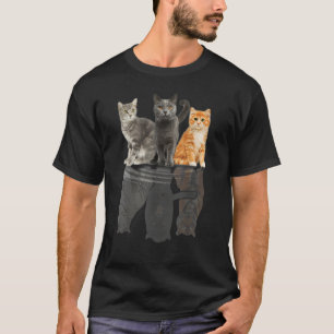 Damkatter Reflektion Tiger Vänner Söt 1 T Shirt