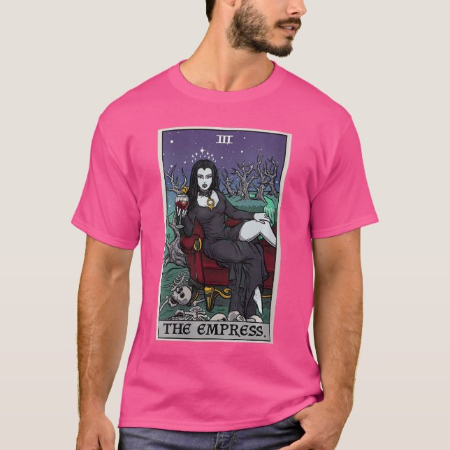 Damkejsarinnorot Kort Halloween Vampire Gotisk T Shirt (Framsida)