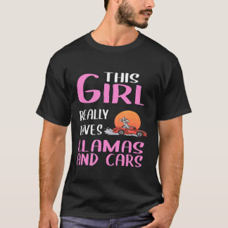 Damkläder Den här tjejen älskar riktigt lamaer och T Shirt