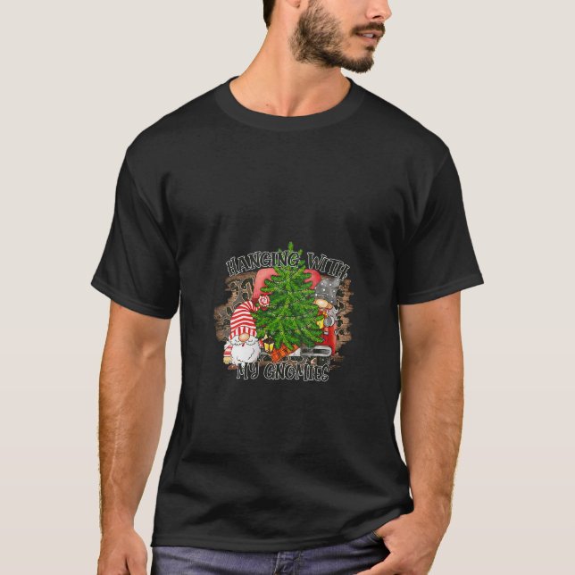 Damkläder Hänger Med Mina Gnomar Tomtegnom Jul T Shirt (Framsida)
