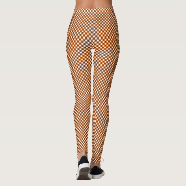 Damkläder i sommarplagg i rutigt gingham leggings (Baksida)